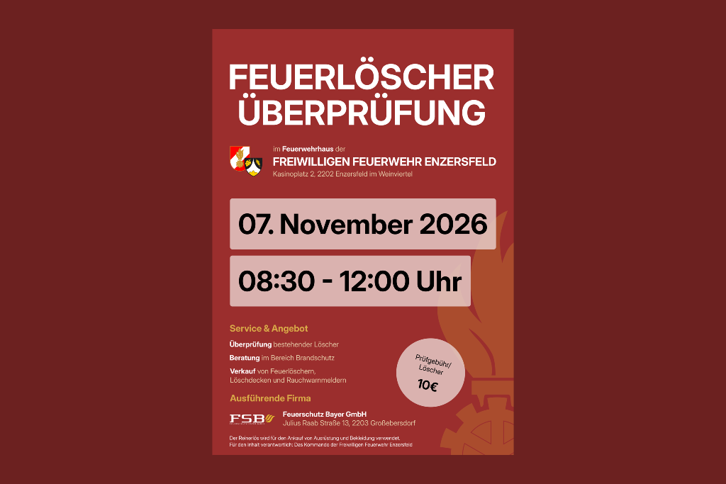 Feuerlöscherüberprüfung 2026